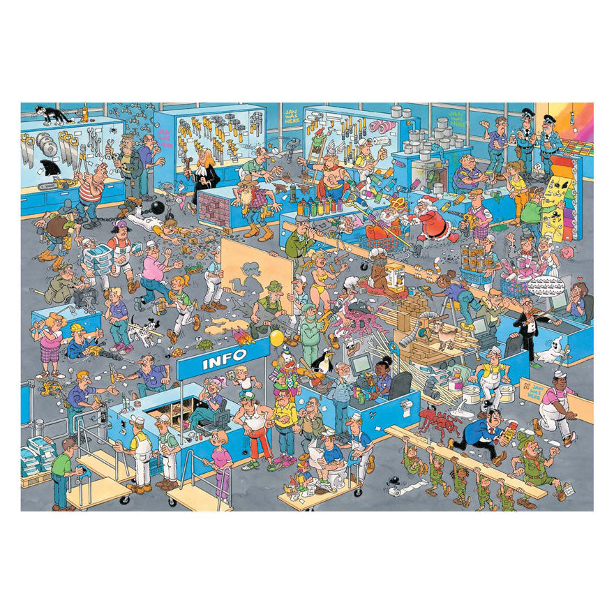Jumbo jan van haasteren legpuzzel - de bouwmarkt en de verbouwing, 2x1000st.