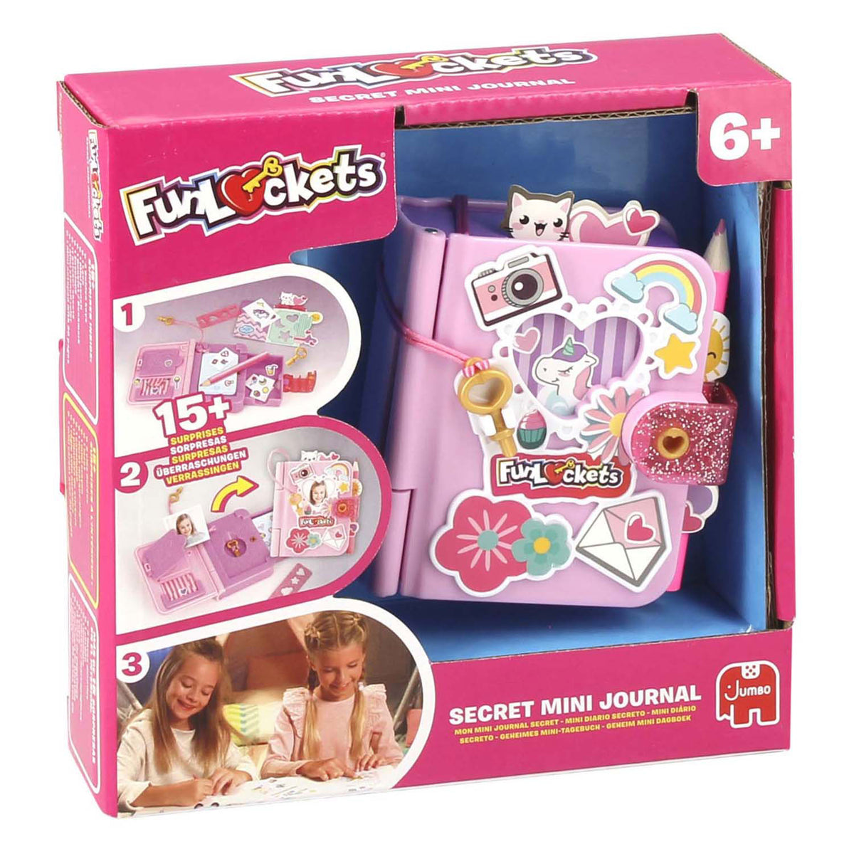 Funlockets - Funlockets - secret mini journal - dagboek voor meisjes 6 jaar - met 15+ verrassingen