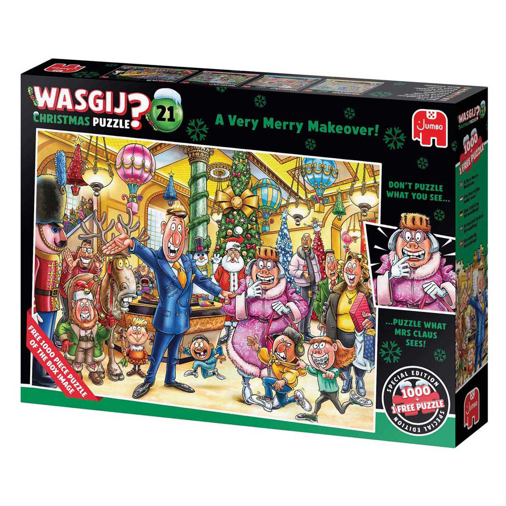 Jumbo wasgij christmas 21 legpuzzel - een feestelijke make-over! - 2x1000st.