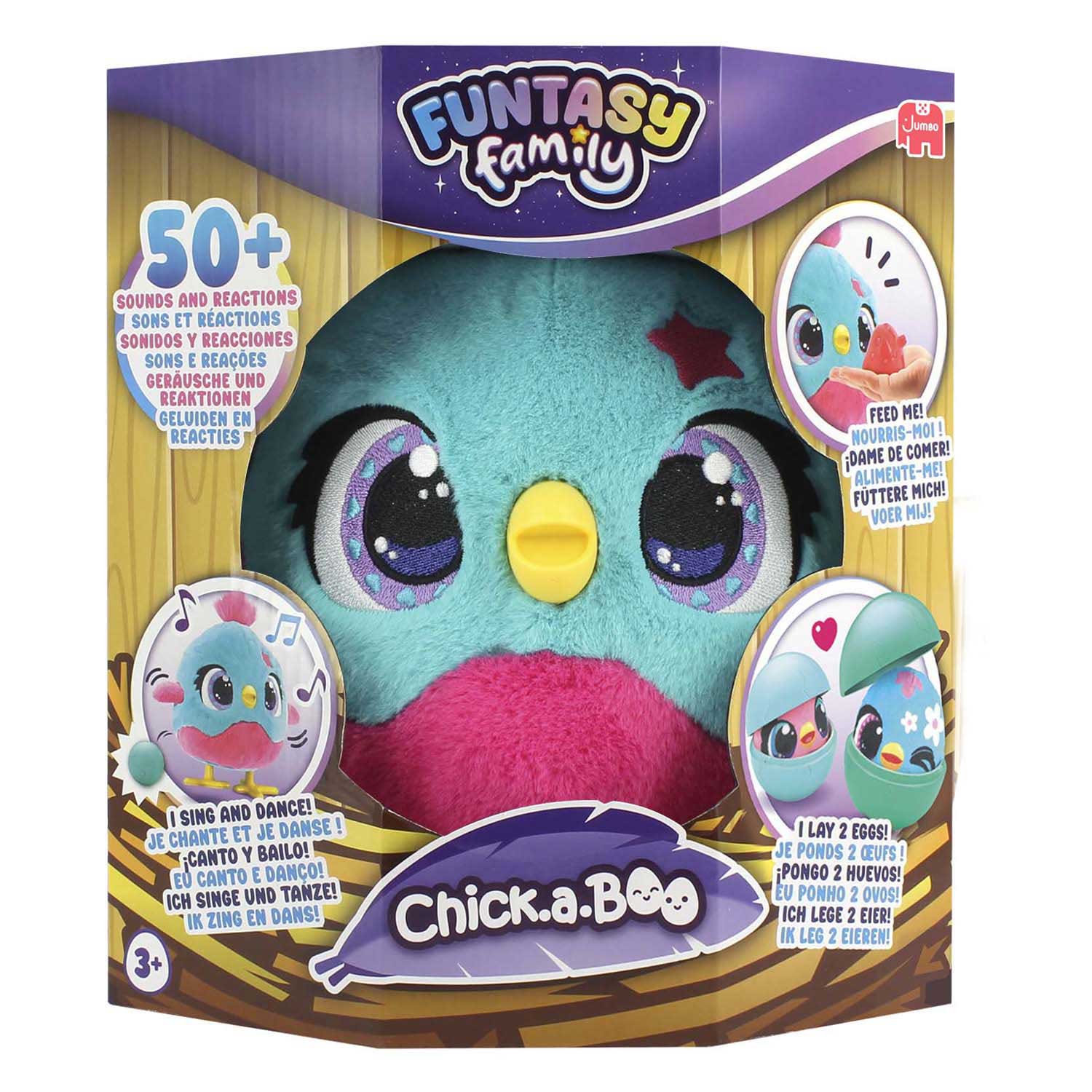 Funtasy family chick-a-boo - interactieve knuffel