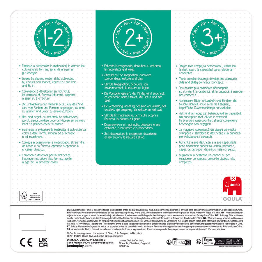 Jumbo - goula noppenpuzzel silhouet - 15st.