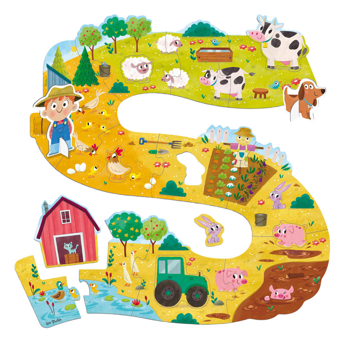 Jumbo - goula puzzel xxl boerderijdieren - 18st.
