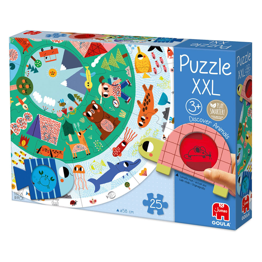 Jumbo goula puzzel xxl ontdek dieren - 25st.