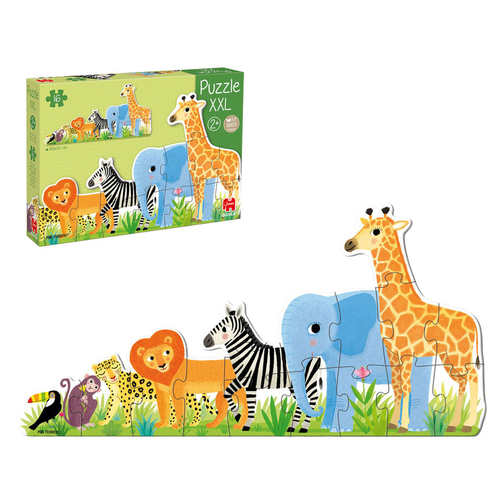 Goula - Goula puzzel xxl jungle van klein tot groot - 16 stuks