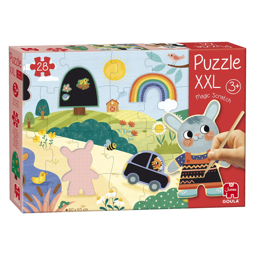 Jumbo - goula puzzel xxl magische kraspuzzel - 27st.