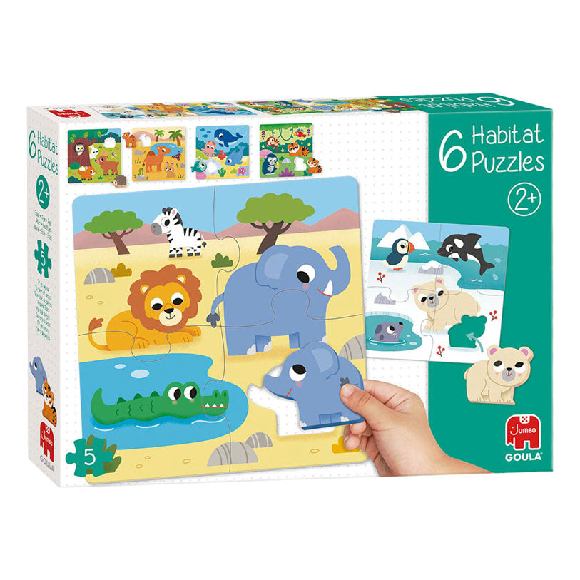 Jumbo - goula puzzel 6 habitat - 5st.