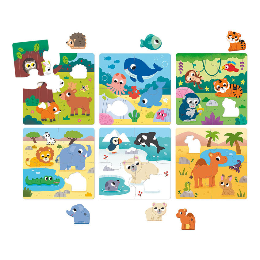 Jumbo - goula puzzel 6 habitat - 5st.