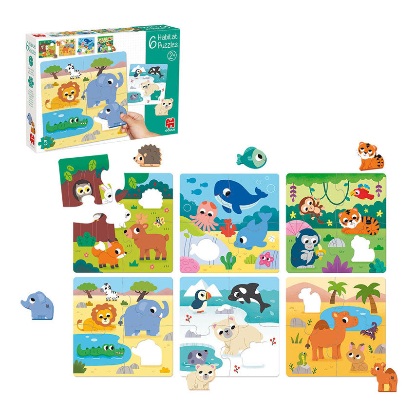 Jumbo - goula puzzel 6 habitat - 5st.