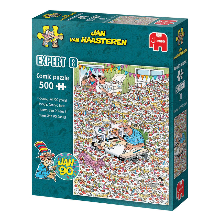 Jumbo jan van haasteren puzzel expert 8 hoera jan 90 jaar! 500 stukjes