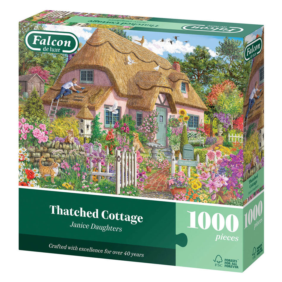 Falcon - legpuzzel 1000 stukjes luxe landschap bloemen.
