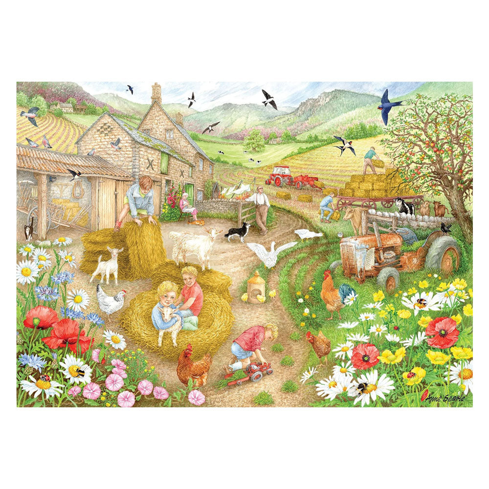 Falcon - puzzel - bringing in the hay 1000 stukjes - educatief speelgoed.