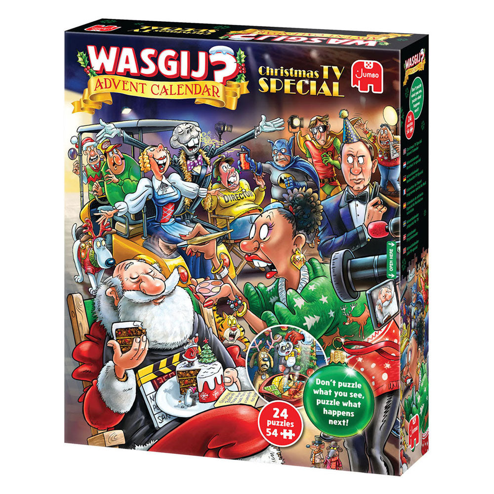 Wasgij - Wasgij kerstmis adventskalender 2026 - kerstmis tv-special - 24 puzzels met 54 stukjes - aftelkalender - advent calender