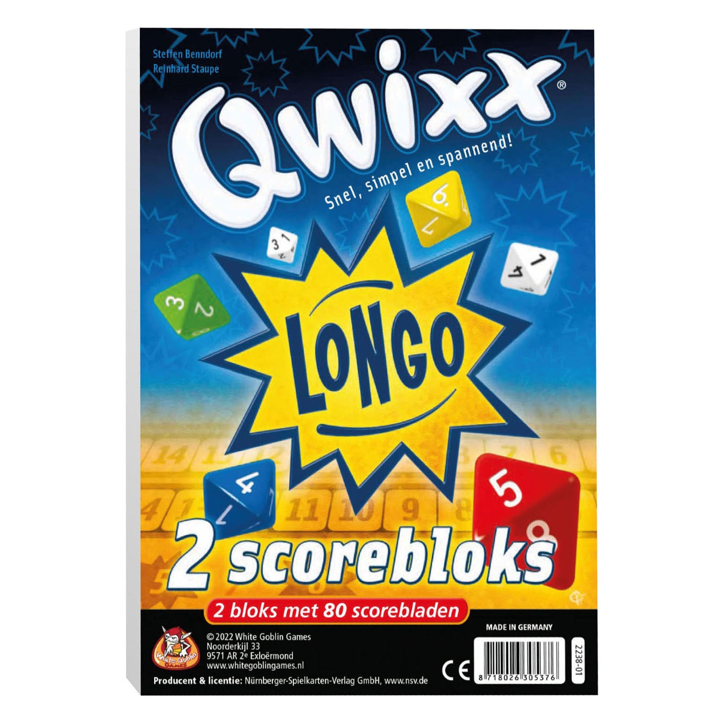 White Goblin Games - White Goblin Games Qwixx longo bloks (extra scoreblocks)