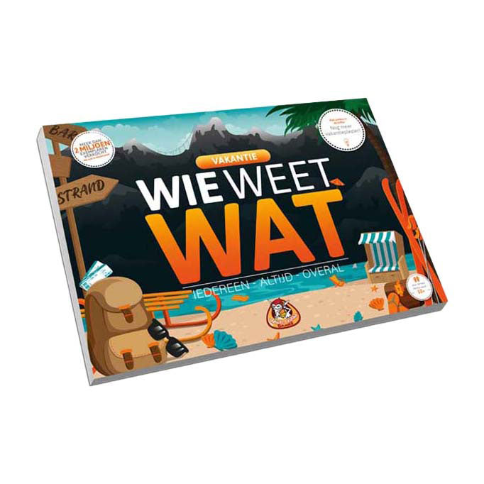White goblin games - wie weet wat: vakantie - partyspel - 2 tot 10 spelers - speelt snel en de uitleg is nóg sneller - wie weet wat speel je altijd, met iedereen en overal - ideaal cadeau