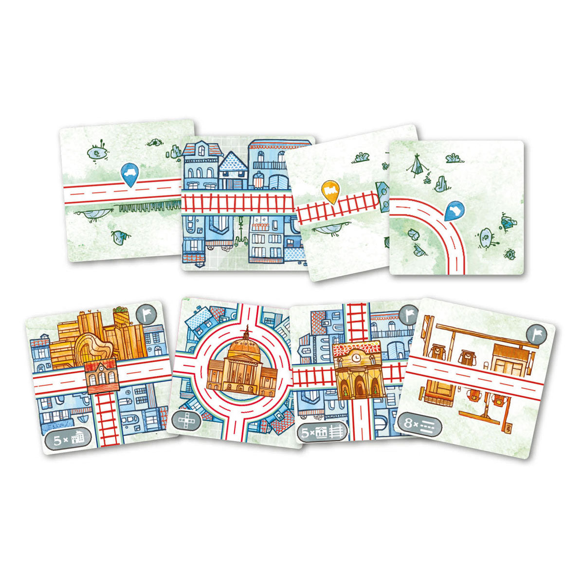 White Goblin Games - White Goblin Games Railroad tiles - bordspel