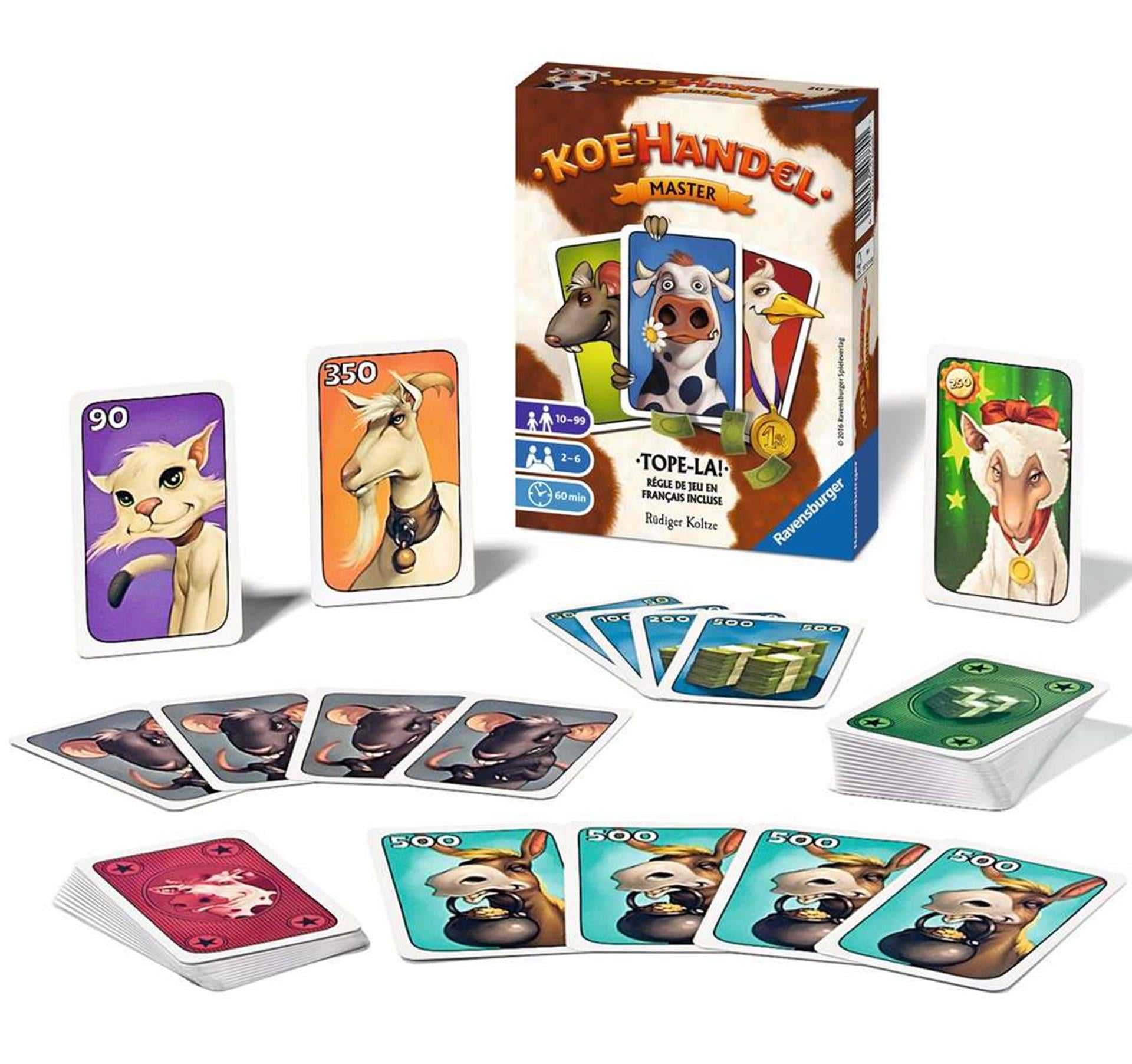 Ravensburger - koehandel master hã©t kaartspel voor 2 tot en met 6 scrupuleuze koehandelaren vanaf 10 jaar.
