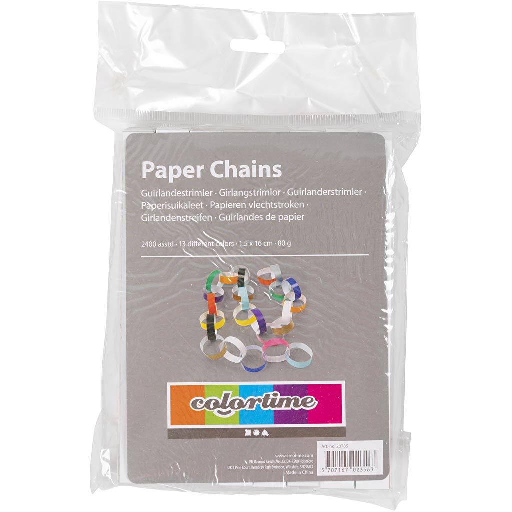 Creativ company papier stroken - diverse kleuren, 2400st.