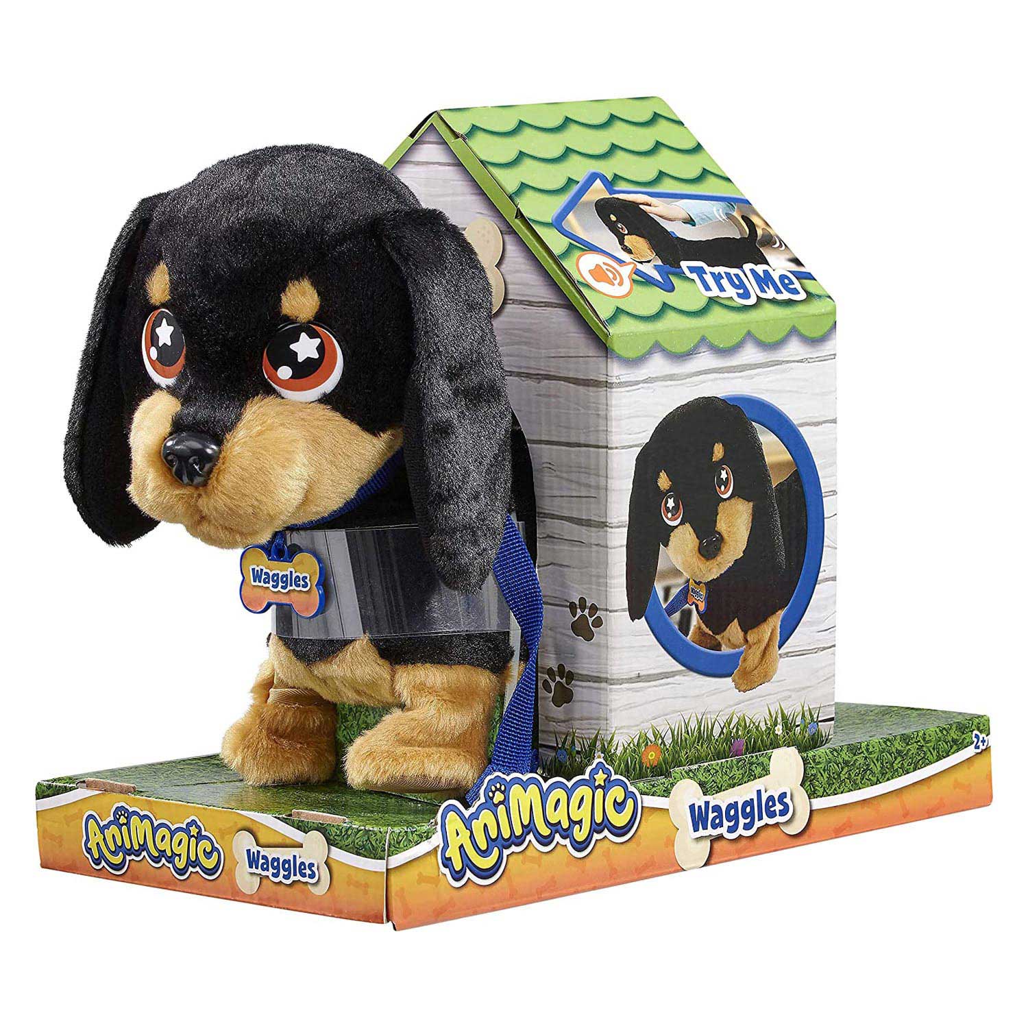 Goliath animagic waggles hond interactieve knuffel