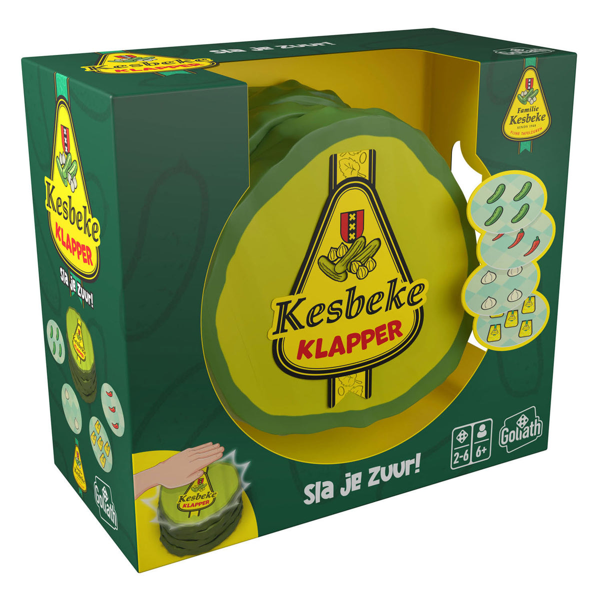 Goliath kesbeke klapper - kaartspel - actiespel - familiespel - sla je zuur!