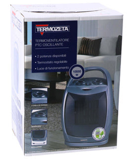 Overige Merken - Overige Merken Termozeta oscillerende keramische ventilatorkachel 1500w zilver/zwart