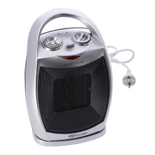 Overige Merken - Overige Merken Termozeta oscillerende keramische ventilatorkachel 1500w zilver/zwart