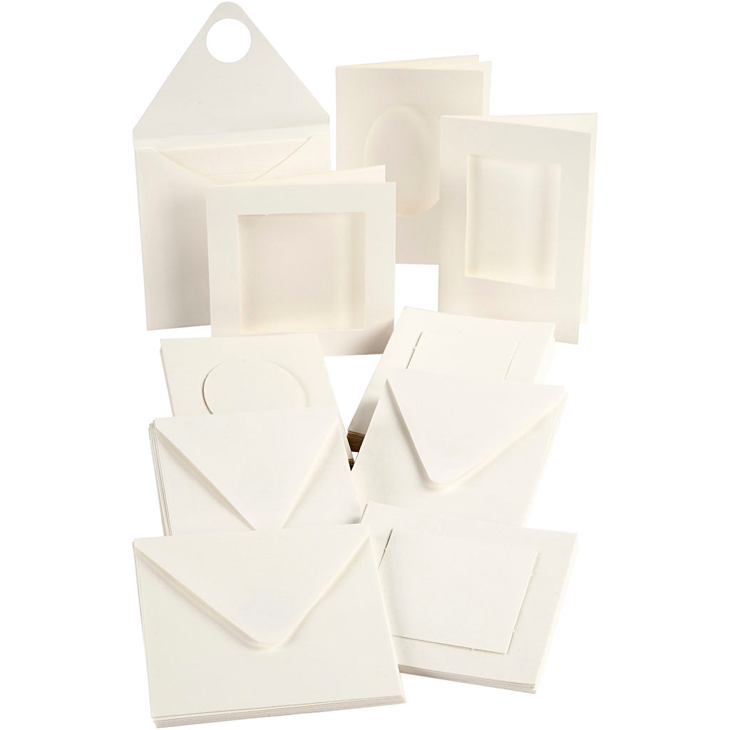 Creativ Company - Creativ Company Https://www.cchobby.nl/passepartout-kaarten-afmeting-kaart-10-5x15-12-5x12-5-cm-inhoud-kan-varieren-off-white-50-set-1-doos
