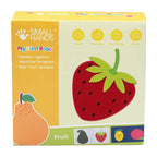 My first book - kleurrijk fruit stoffen babyboekje - 0-12m
