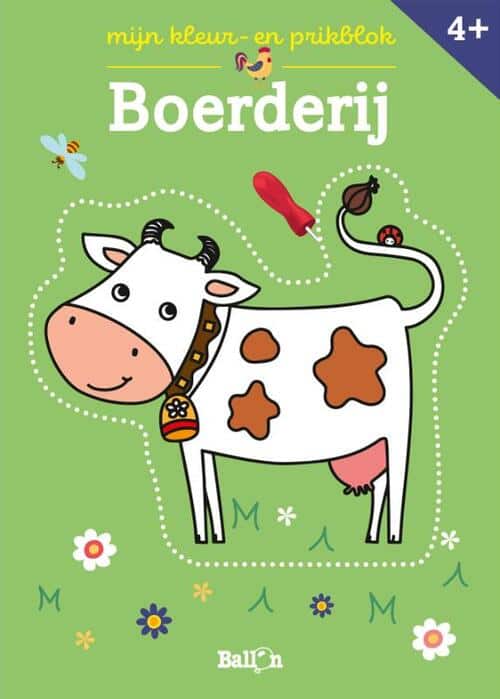 De Ballon - De Ballon Mijn kleur- en prikblok: boerderij
