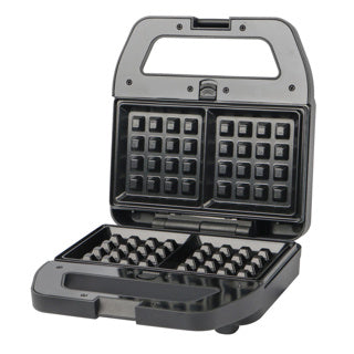Daily home tosti wafelijzer set zwart