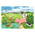 Ravensburger puzzel jonge dieren op het platteland - 2x12 stukjes - kinderpuzzel