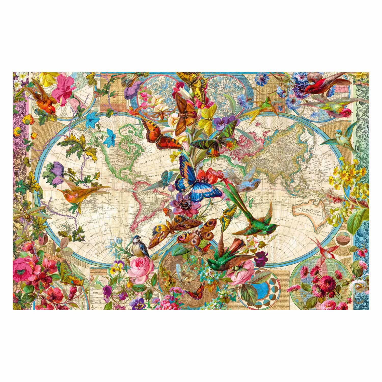 Ravensburger - legpuzzel flora en fauna wereldkaart 3000st.