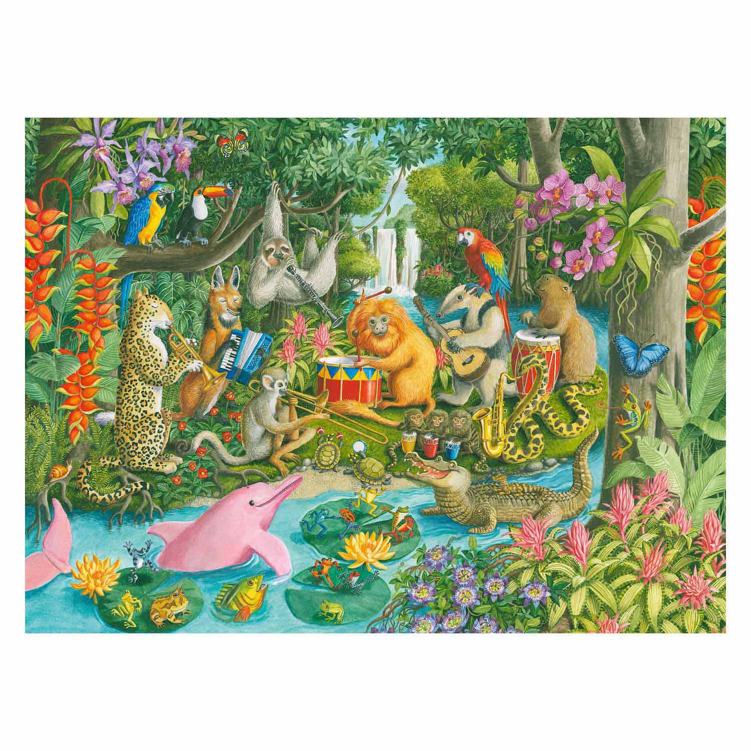 Ravensburger - puzzel het jungle-orkest 100st. xxl