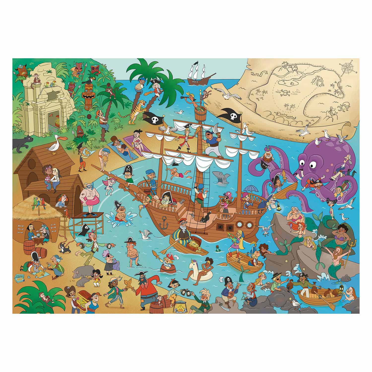 Ravensburger puzzel pirateneiland, 150st. xxl