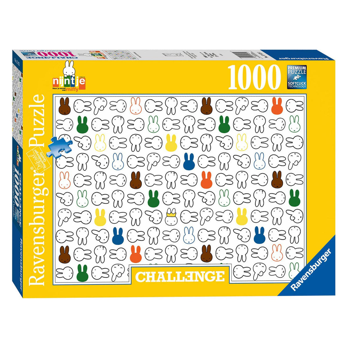 Ravensburger puzzel nijntje - challenge legpuzzel - 1000 stukjes