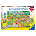 Ravensburger - puzzel een dag in de dierentuin 2x24 stuks