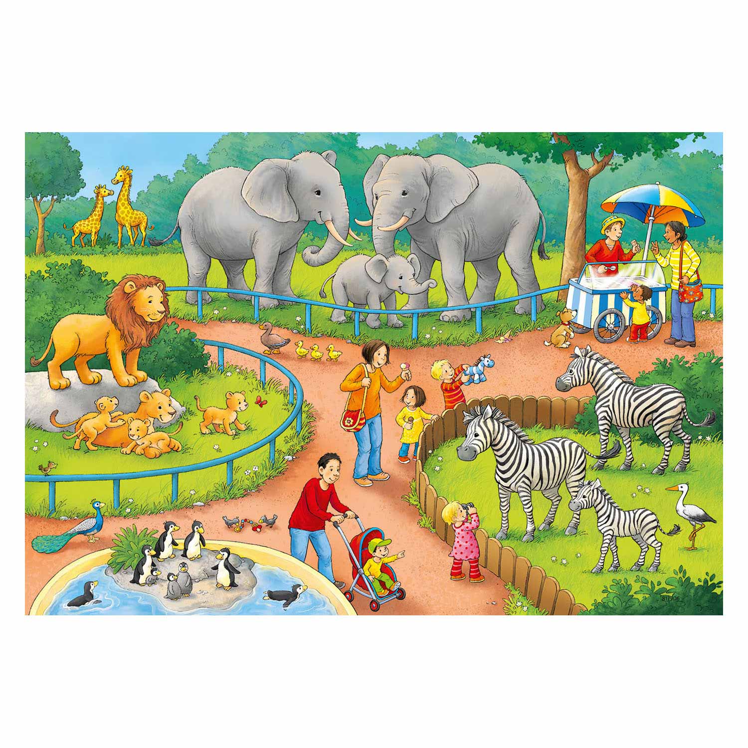 Ravensburger - puzzel een dag in de dierentuin 2x24 stuks