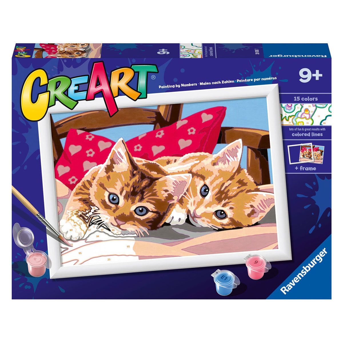 Ravensburger - creart schilderen op nummer - twee knuffelige katten