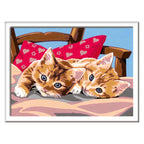 Ravensburger - creart schilderen op nummer - twee knuffelige katten
