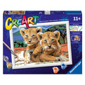 Ravensburger - creart schilderen op nummer - kleine leeuwenwelpjes