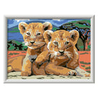 Ravensburger - creart schilderen op nummer - kleine leeuwenwelpjes