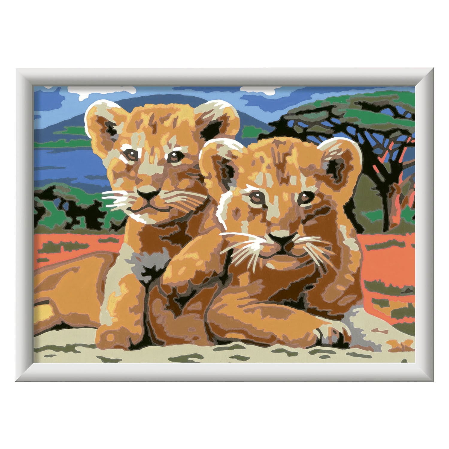 Ravensburger - creart schilderen op nummer - kleine leeuwenwelpjes
