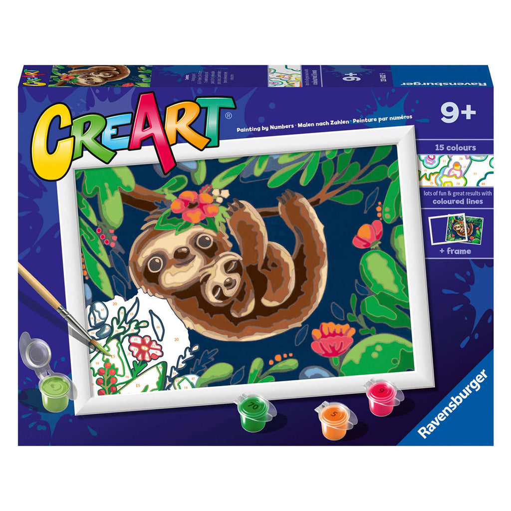 Ravensburger - creart schilderen op nummer - schattige luiaards