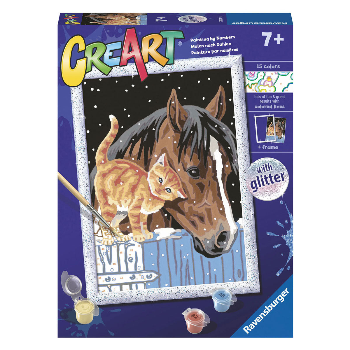 Ravensburger - creart schilderen op nummer - vrienden in de stal