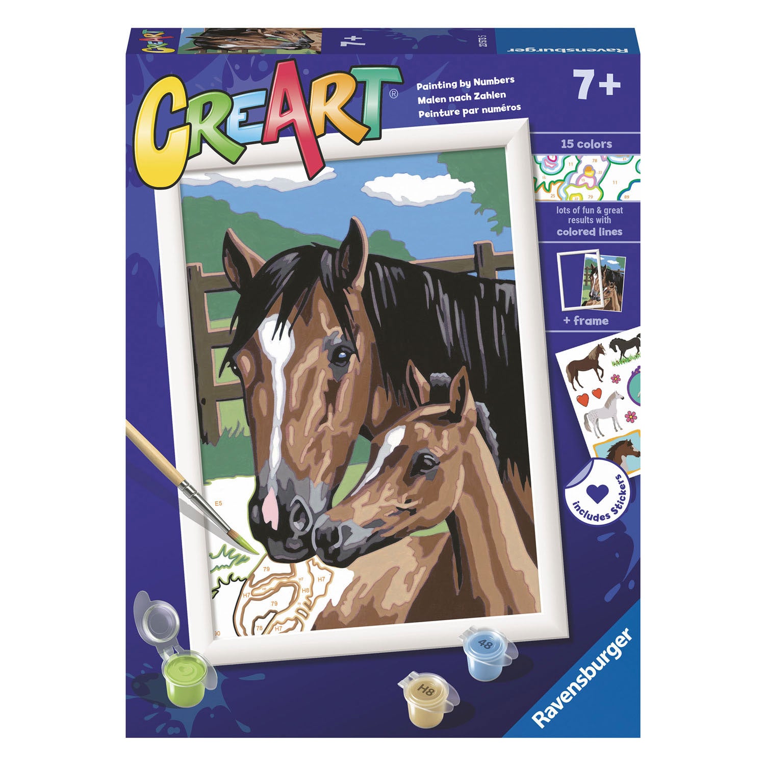 Ravensburger - creart schilderen op nummer - dollen met veulens