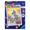 Ravensburger - creart schilderen op nummer - paard bij zonsondergang