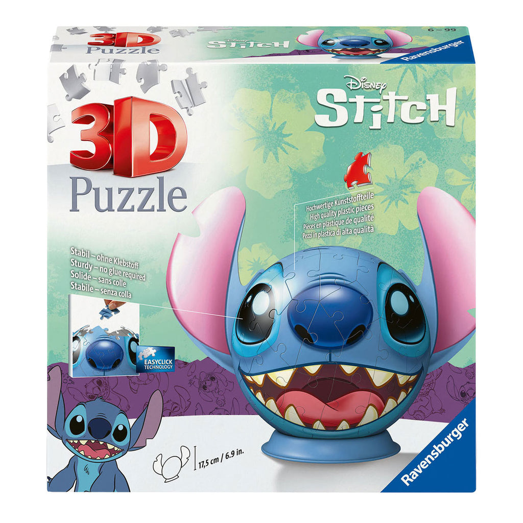 Ravensburger - 3d puzzel stitch met oren 72st.