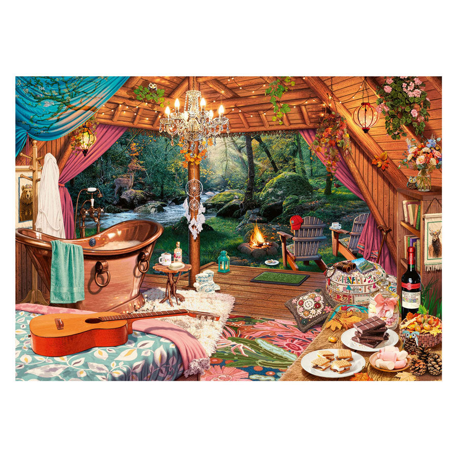 Ravensburger - legpuzzel gezellig kamperen 500st.