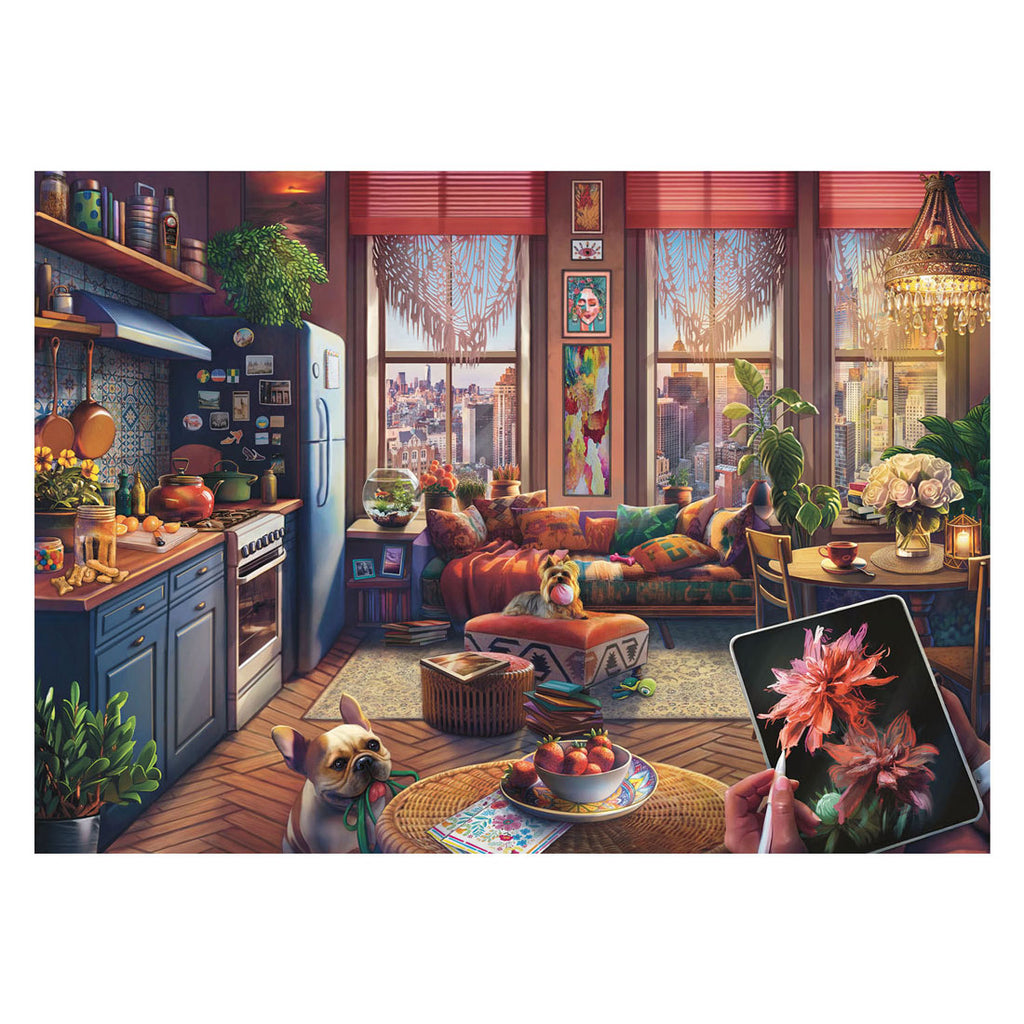 Ravensburger - legpuzzel gezellige boho studio 500st.