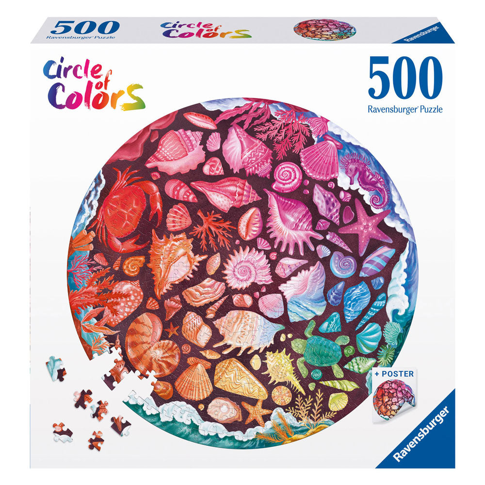 Ravensburger - legpuzzel circle of colors zeeschelpen 500st.