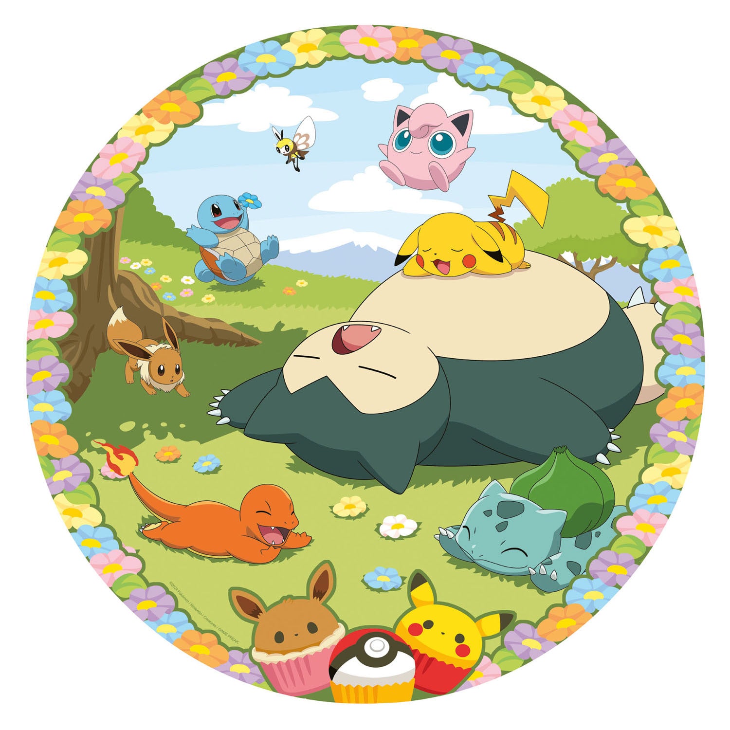 Ravensburger round puzzle pokémon - ronde legpuzzel - 500 stukjes